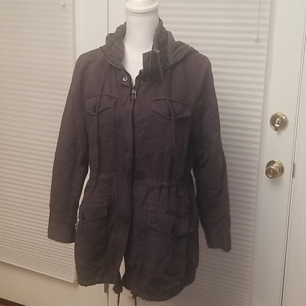 LOFT charcoal utility coat MP - Picture 1 of 4